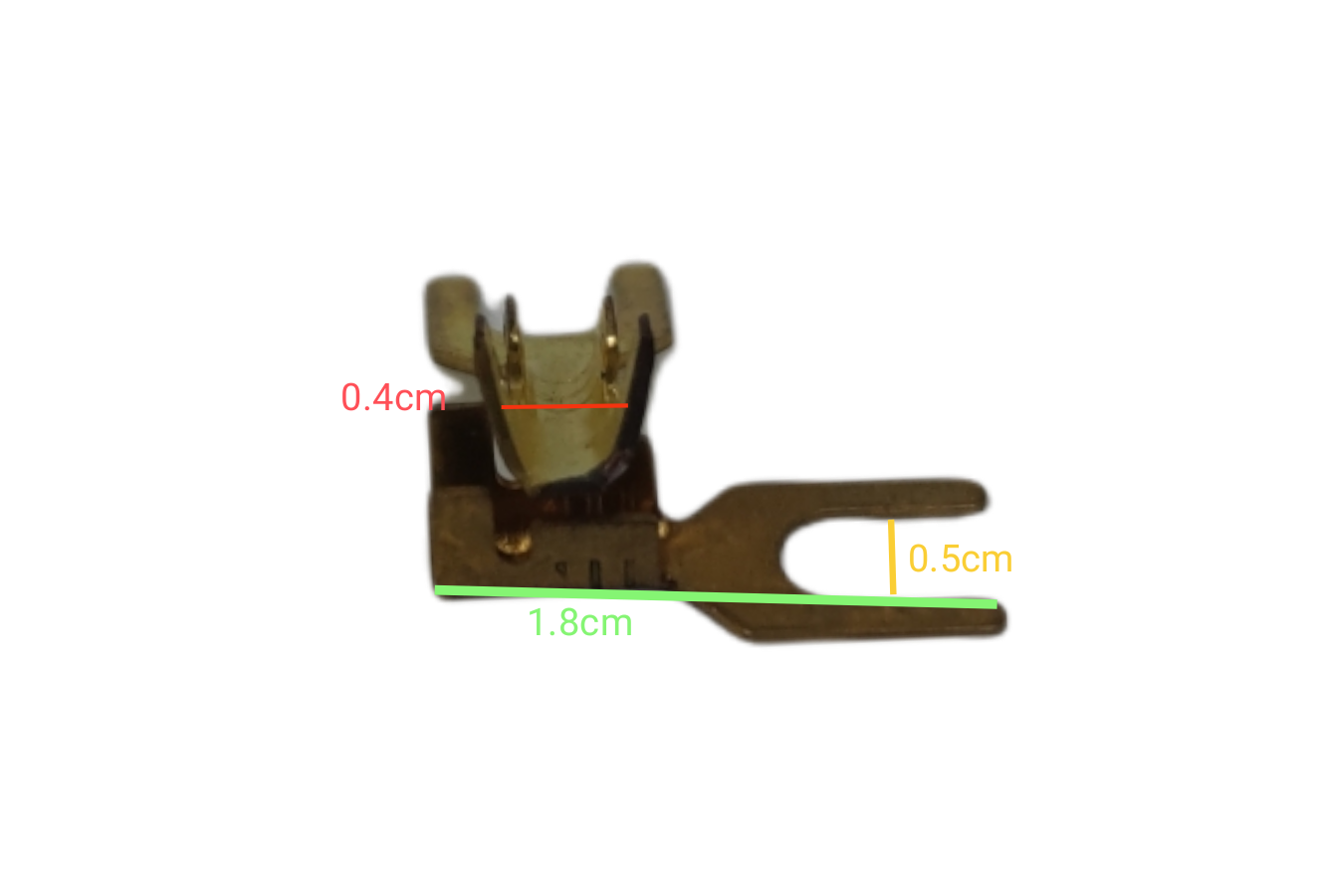 Y Terminal 2.0mm Y-111 electrical connector part with gold metal finish from China