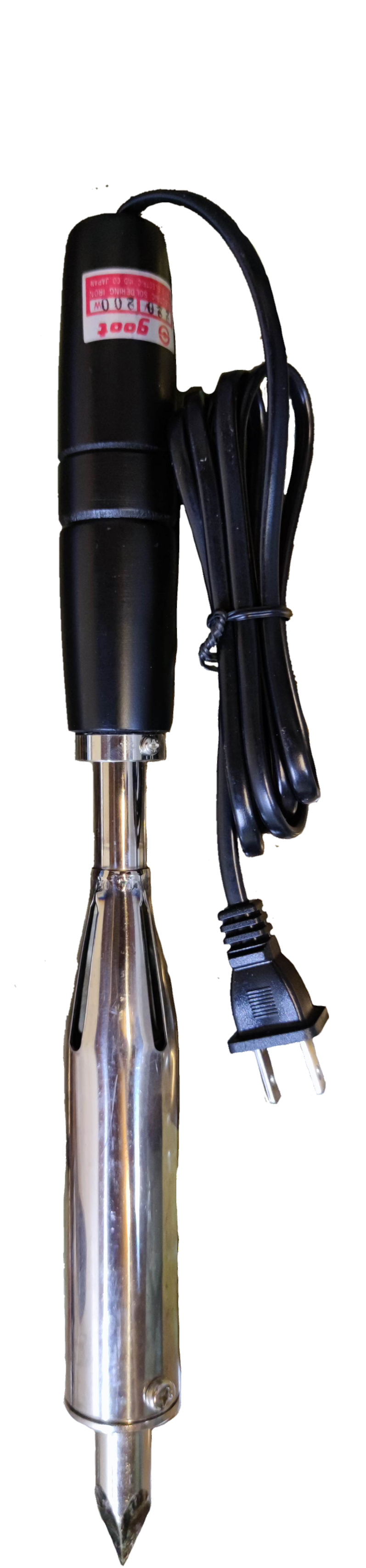 Goot 200W Soldering Iron 220V with black handle and attached power cord for electronics soldering