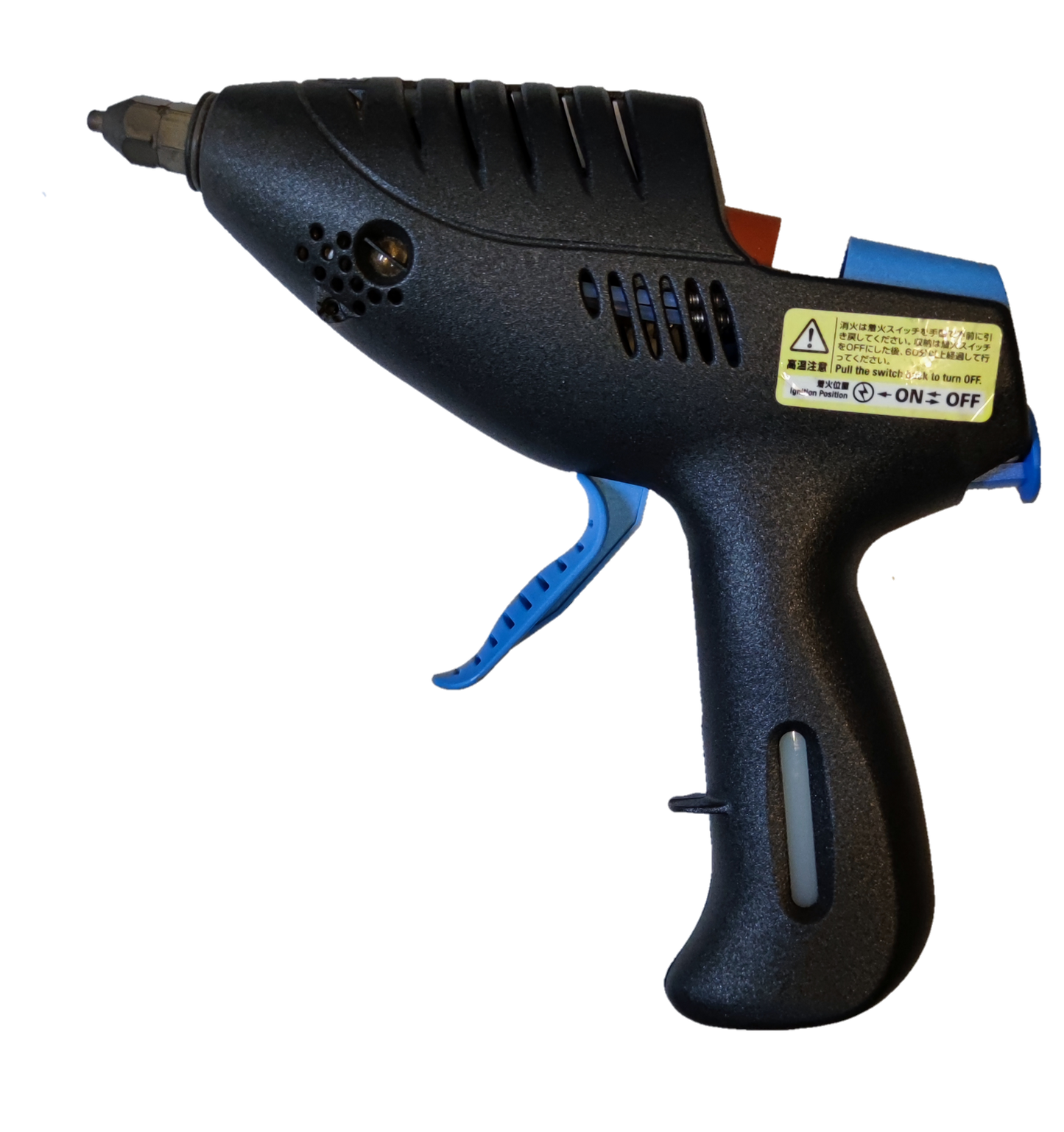 Goot Glue Gun Big Butane Gas hand tool with ergonomic black body and blue trigger for precise adhesive application