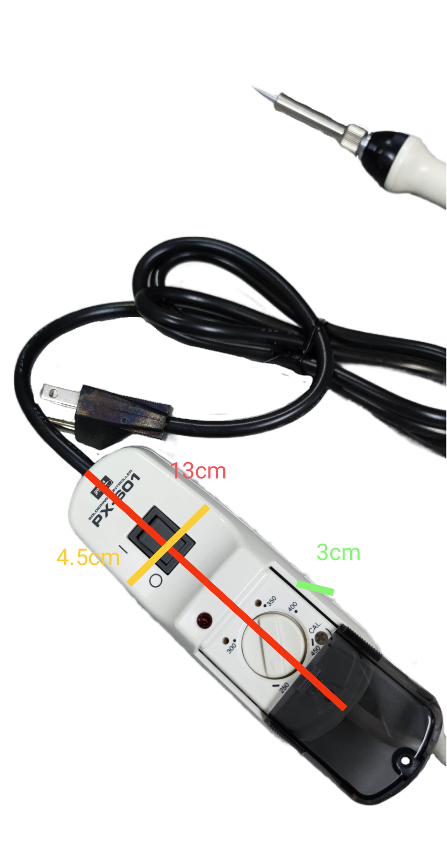 Goot hand tool with Temperature Control 250-450 Degrees featuring adjustable dial and soldering tip