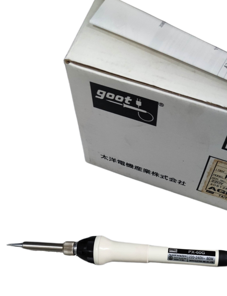 Goot soldering iron with Temperature Control 250-450 Degrees and white handle with box
