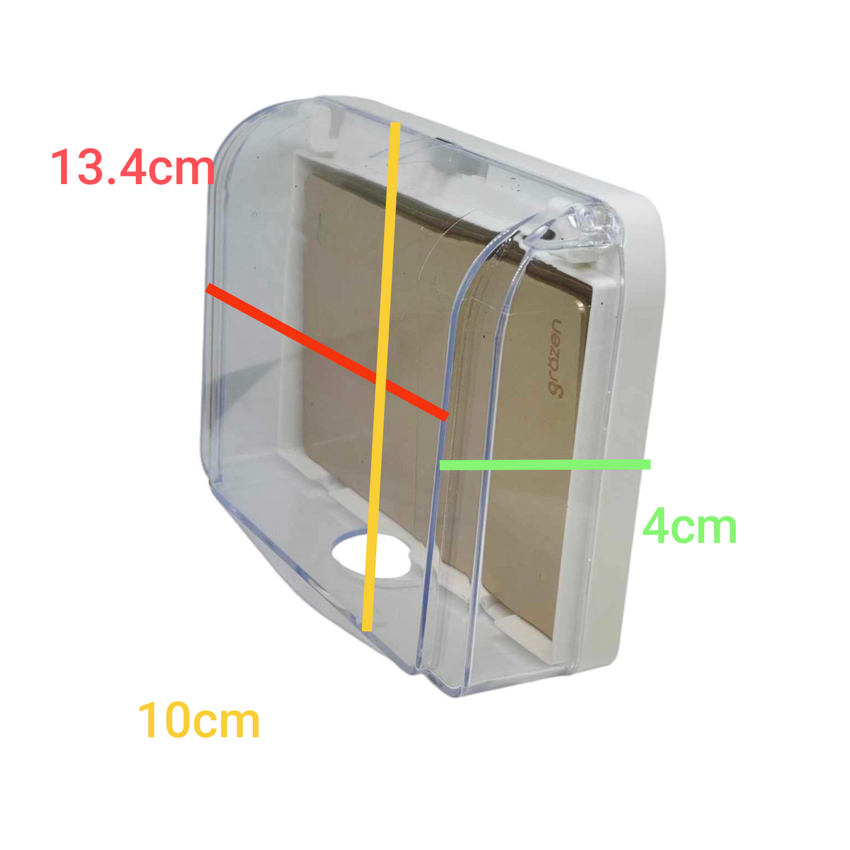 Grazen 3 way switch 16A 220V with a sleek design and clear protective cover, ideal for home use