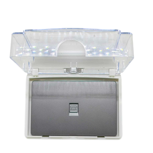 Grazen WC-019-W weatherproof plate with a clear cover for outdoor electrical safety