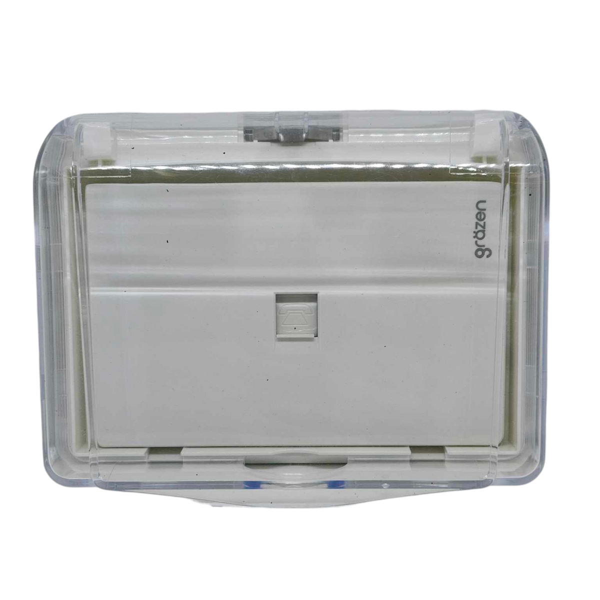 Grazen WC-019-W weatherproof plate designed to protect outdoor electrical fixtures from moisture