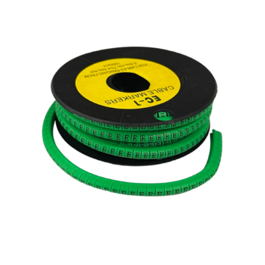 Grippes green cable markers EC-1 1000pcs for organized cable management in electronic setups