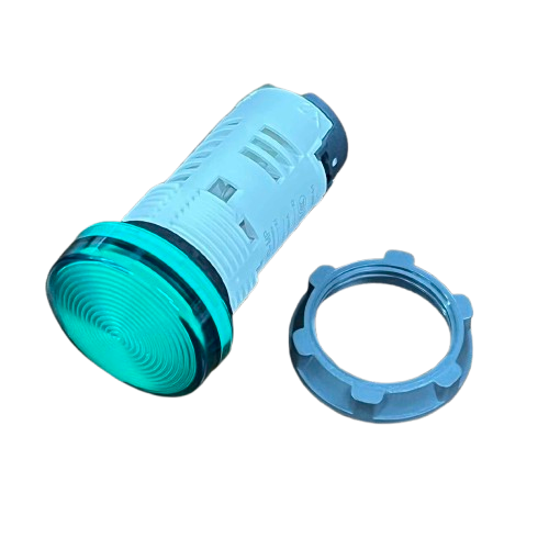 Schneider Green Pilot Lamp 24V 22mm with Clear Lens and Mounting Base for Lighting Applications