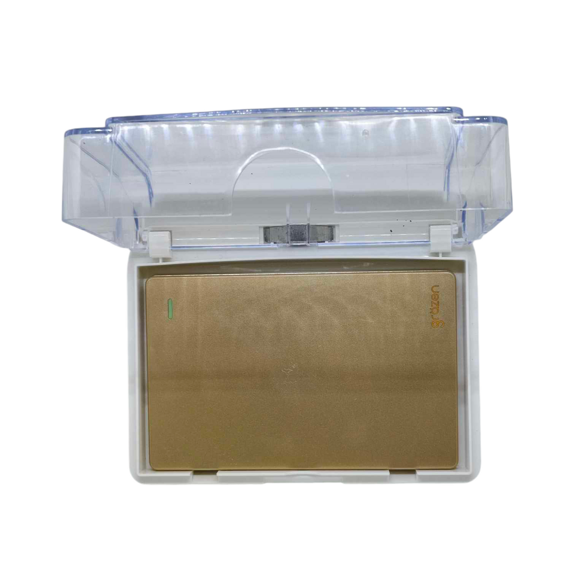 Grazen 16A outdoor electrical switch 220V in a clear protective case for outdoor safety
