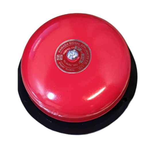Hallo 4 inch fire alarm bell in bright red for reliable fire safety notification