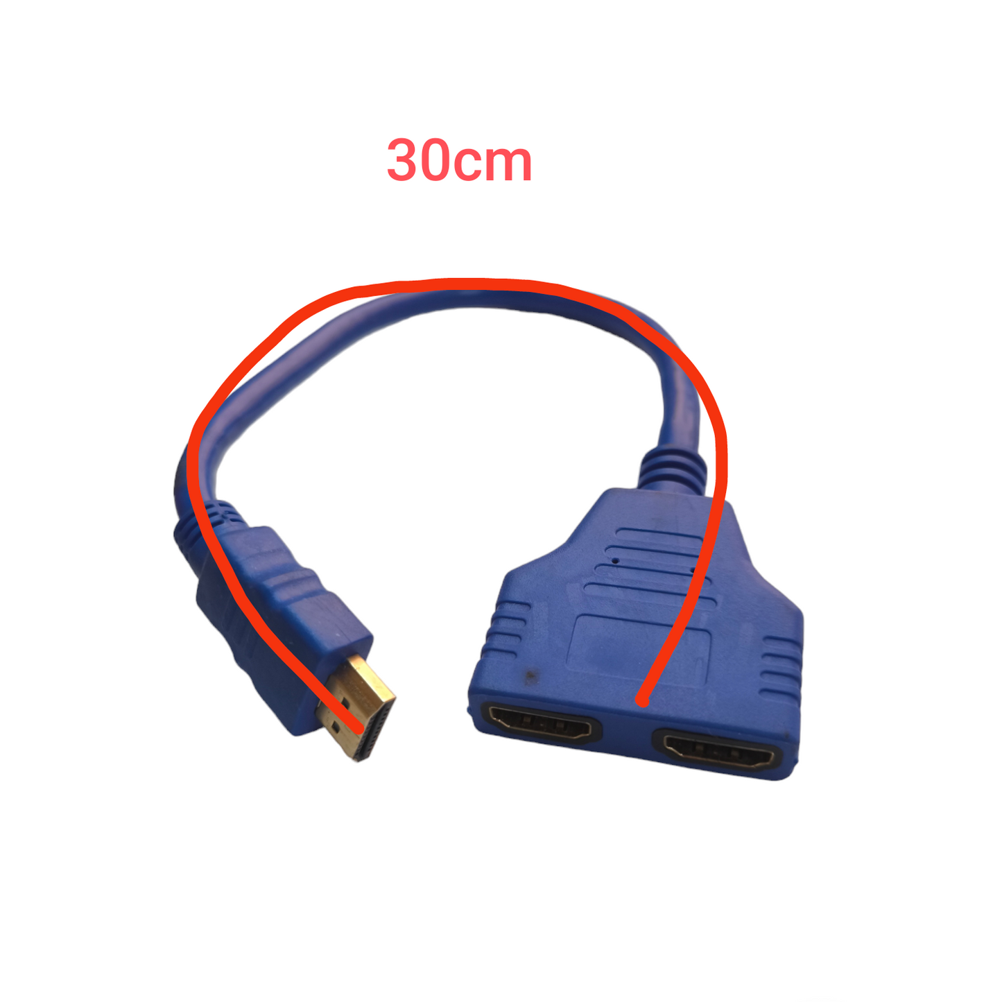 30cm HDMI splitter 1 to 2 cable adapter for connecting multiple devices