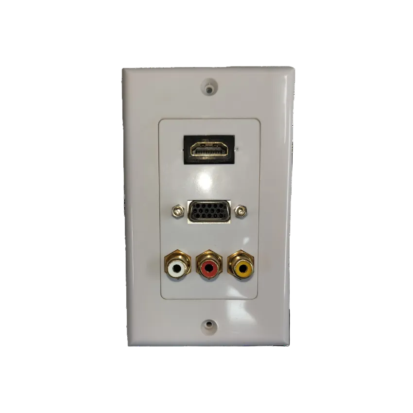 Grippes HDMI VGA RCA wall outlet for seamless audio and video connections at home or office