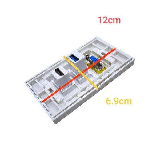 Grippes HDMI VGA USB Outlet Wall type 1.4V, Video Outlet, VGA Outlet, USB Outlet