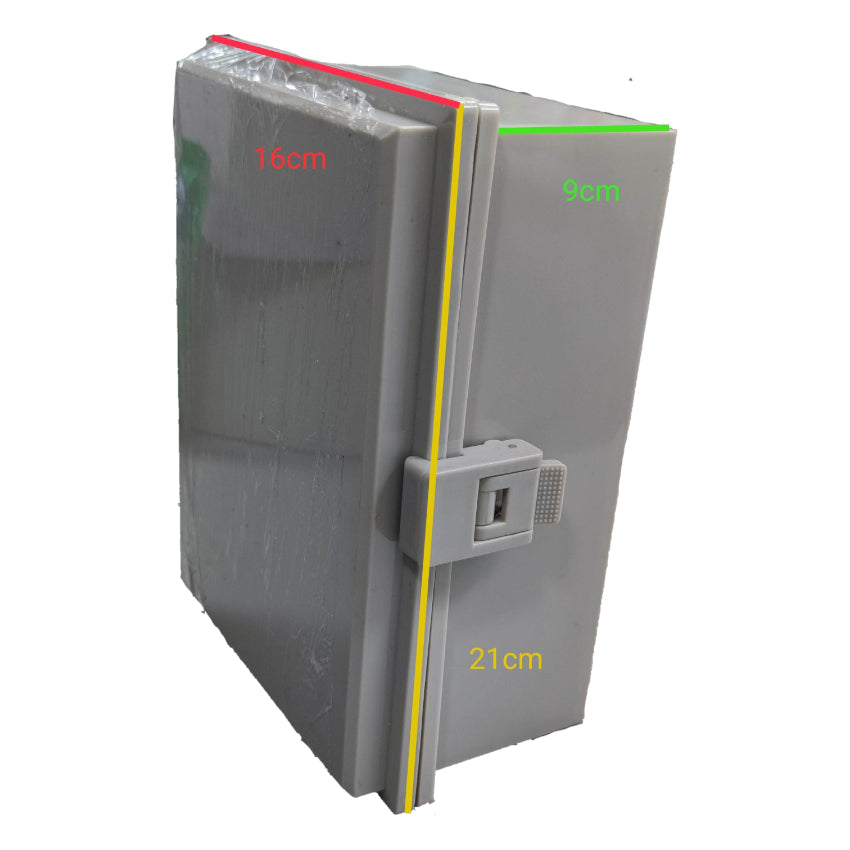 Grippes hinged outdoor junction box 21x16x9cm in gray for electrical wiring protection