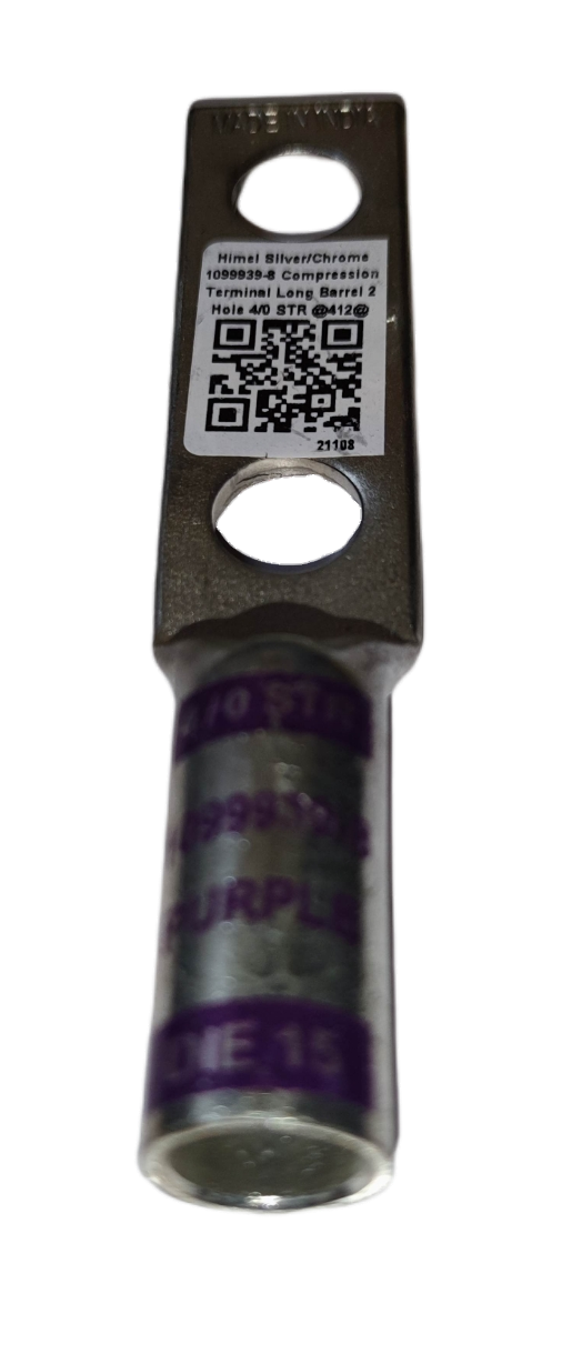 Utilux Terminal Lugs Compression Type Long Barrel electrical connector with label and QR code