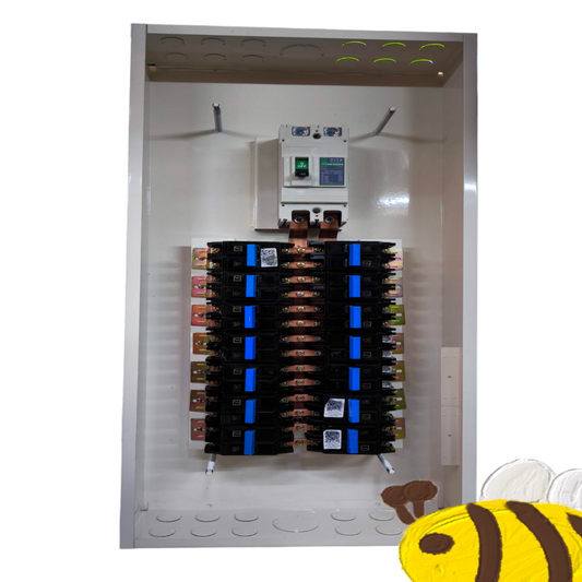 Koten Panel Board 175A 2P with 14 Branches HPH 2P metal enclosure with circuit breakers and copper busbars