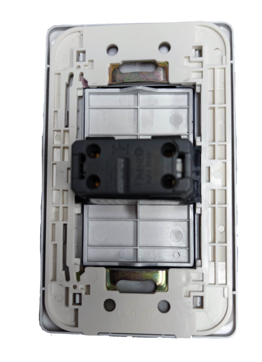 Omni illuminated rocker switch 16A 250V designed for easy user interface and modern installations