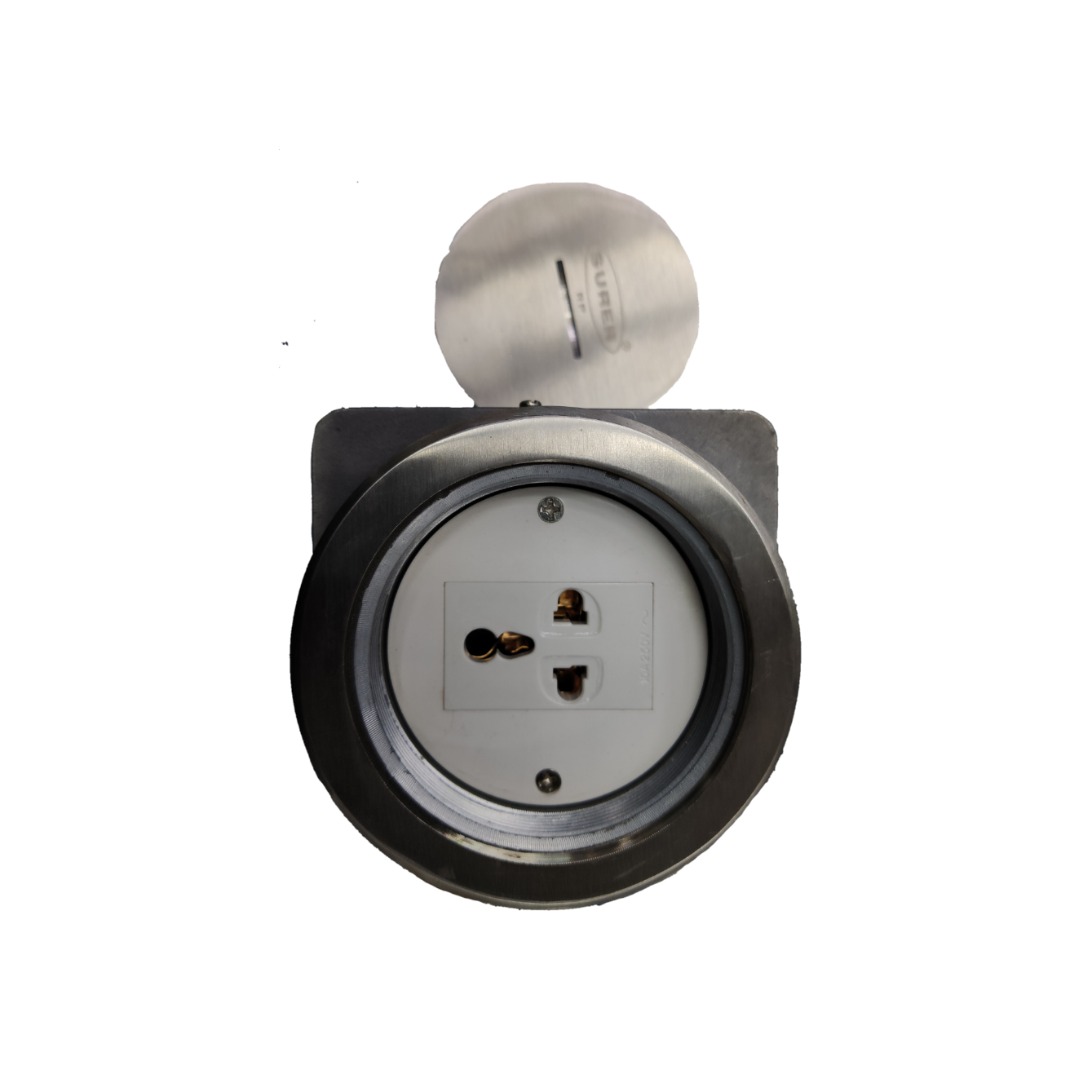 Surer 1 Gang Universal with Ground power point socket with protective metal cover