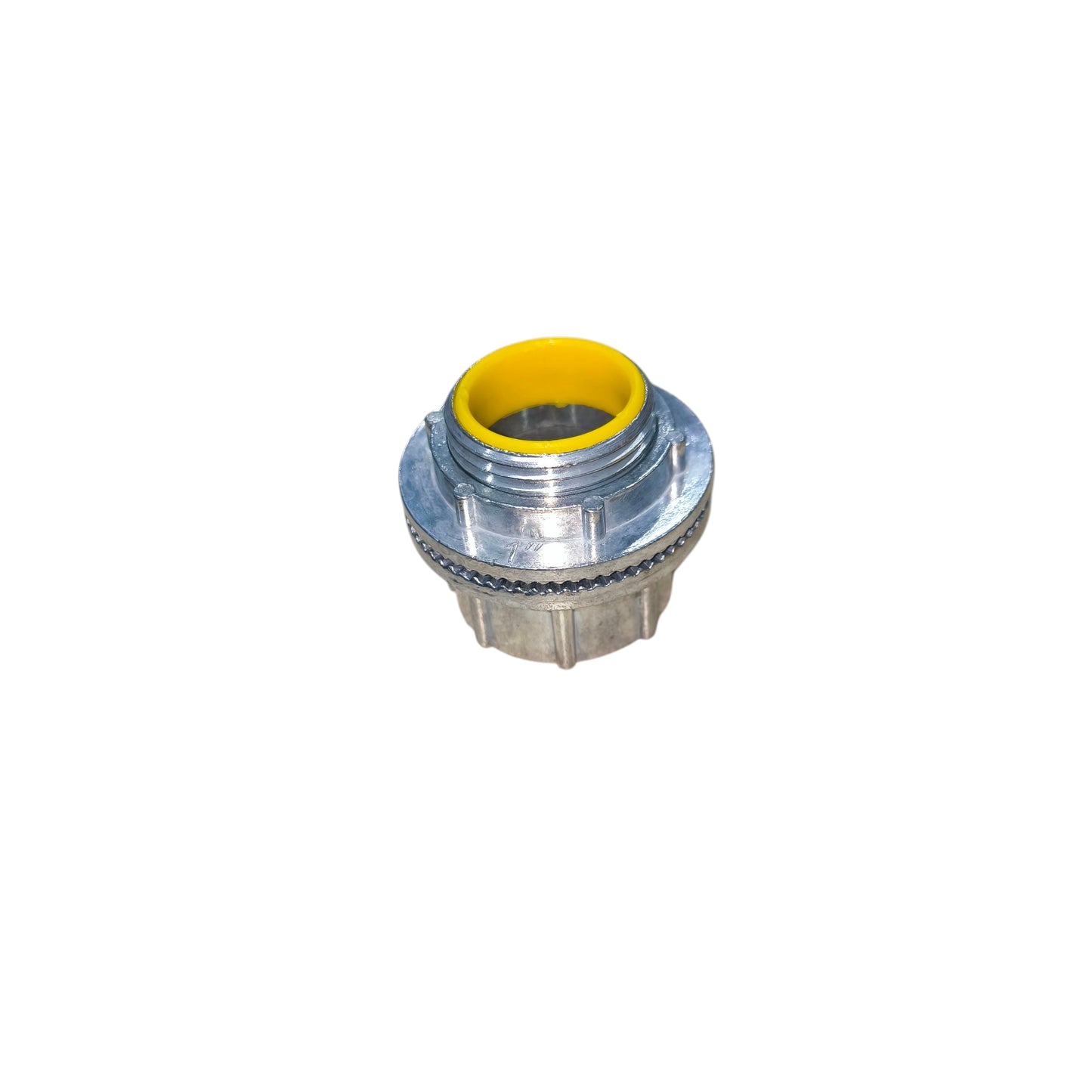 1 Inch Water Tight Hub 32mm galvanized metal conduit connector with yellow watertight sealing insert for pipes