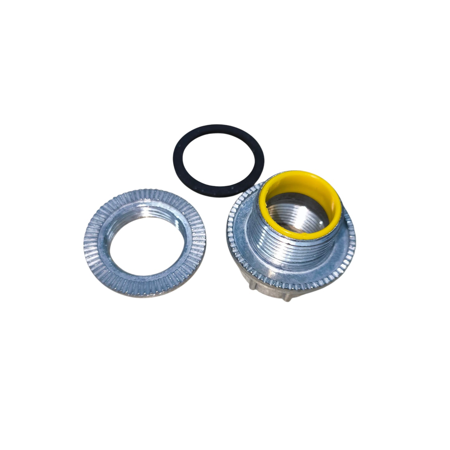 1 Inch Water Tight Hub 32mm zinc plated conduit fitting with locknut and rubber gasket for electrical pipes