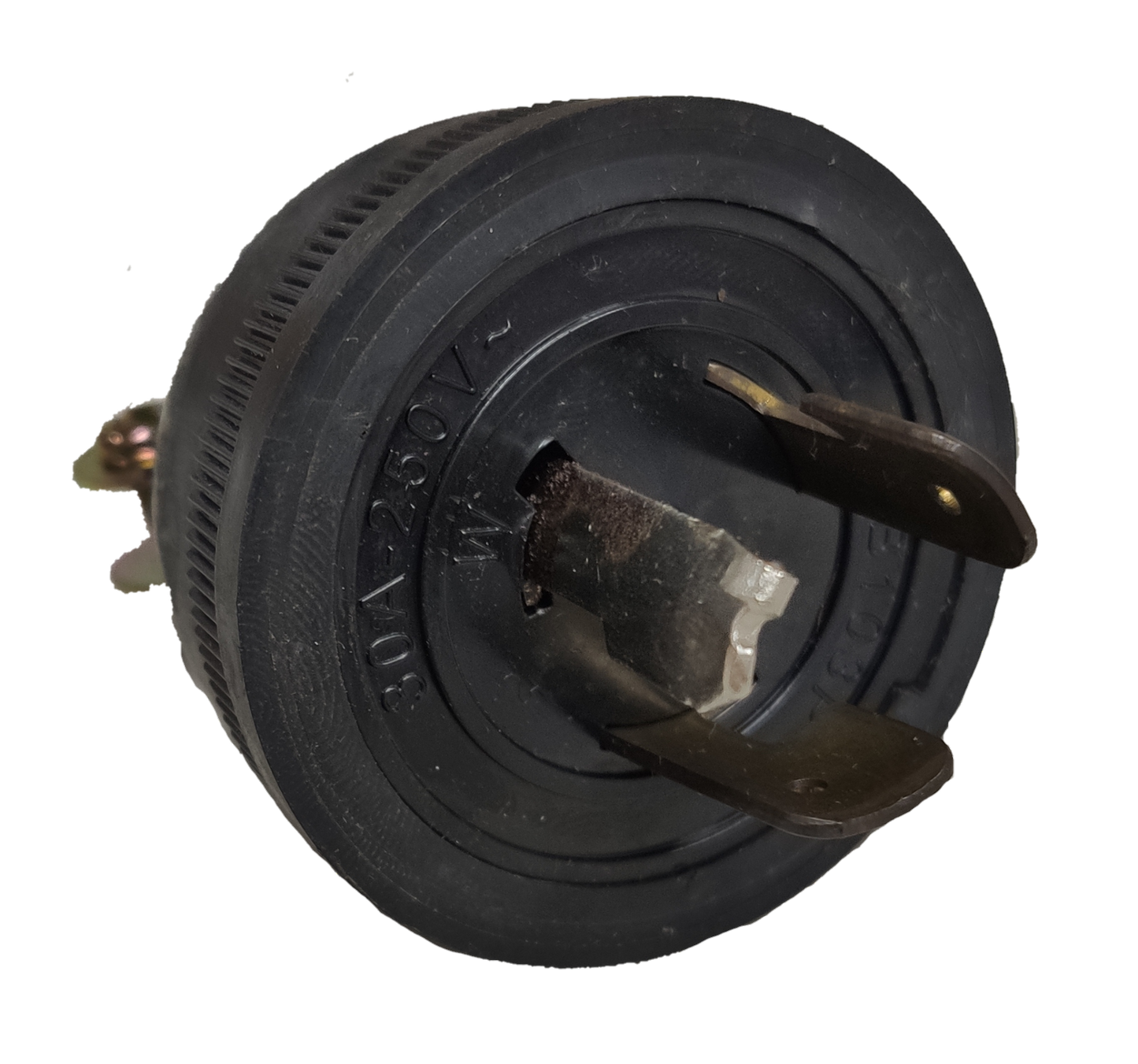 Grippes 30A twist lock plug 250V black industrial power connector with three brass prongs
