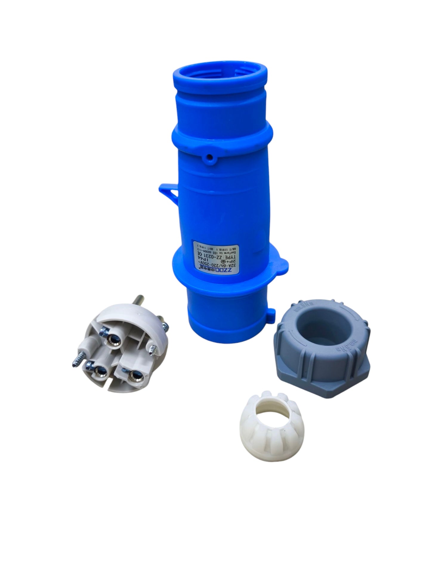 Grippes 32A industrial plug blue electrical connector and parts for industrial use