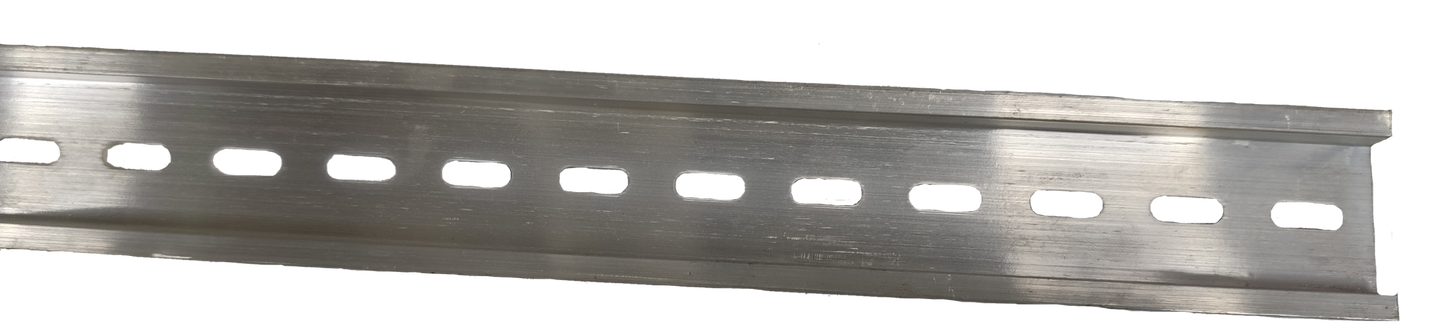 Grippes Din Rail Aluminum 1 Meter 35mm slotted silver aluminum rail for mounting circuit breakers and terminals