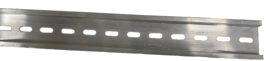 Grippes Din Rail Aluminum 1 Meter 35mm slotted silver aluminum rail for mounting circuit breakers and terminals