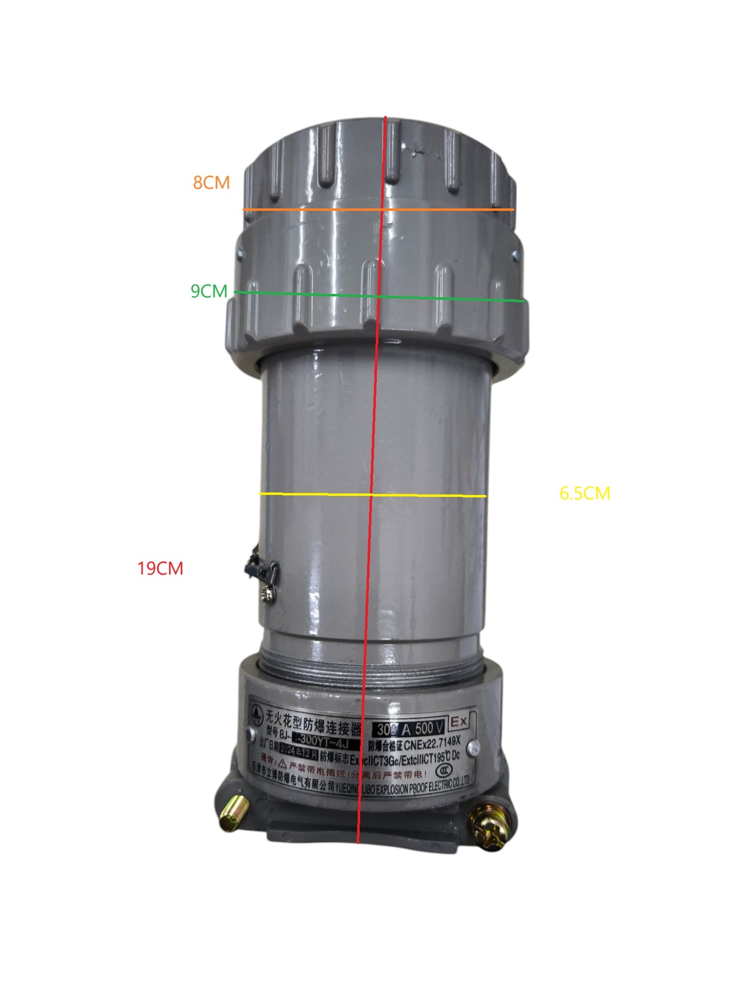 Grippes Industrial Explosion Proof Plug with durable gray metal casing and secure connectors