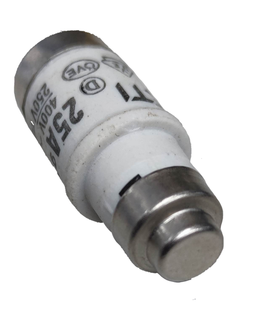 Industrial fuse 25 amp 400 volt electrical circuitry part with metal and ceramic body from China