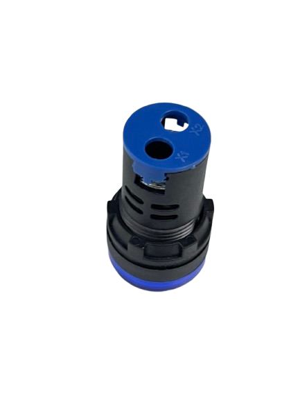 Grippes LED Panel Indicator Lamp 22mm black and blue cylindrical indicator for control panels