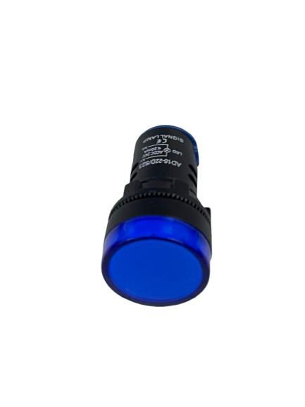 Grippes LED Panel Indicator Lamp 22mm blue round industrial indicator light with black housing