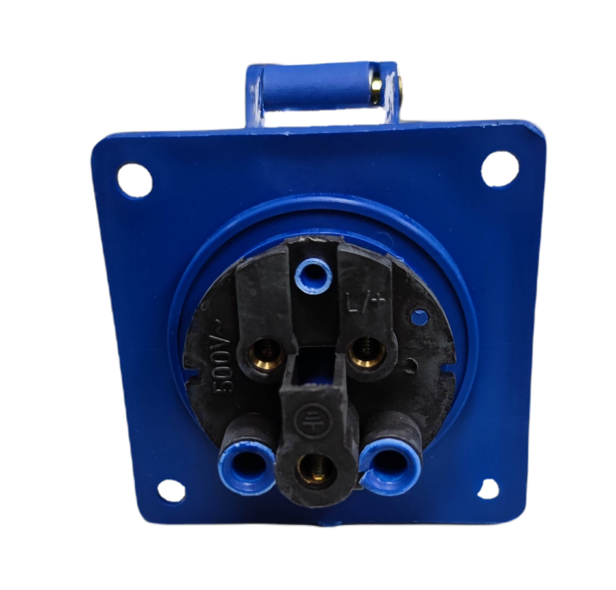 Grippes Industrial Outlet 16A Chassis blue power point for heavy-duty electrical connections