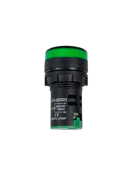 Grippes Pilot light 24V DC GREEN industrial signal lamp for control panels work and safety lights