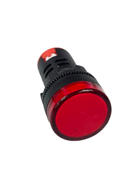 Grippes Pilot light 24V DC RED 22mm panel mount indicator light with red lens for industrial controls