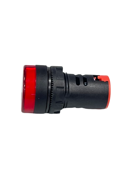 Grippes Pilot light 24V DC RED 22mm red control panel indicator lamp with threaded bezel