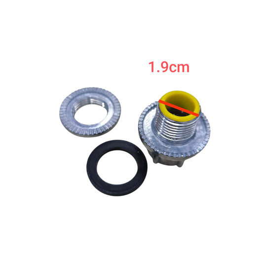 Water Tight Hub 20mm metal threaded cable gland with yellow sleeve rubber gasket and locknut