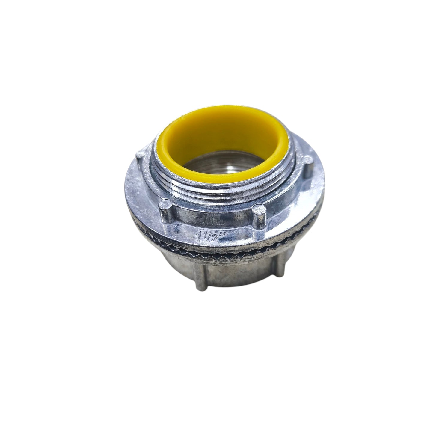 China Water Tight Hub 46mm metal conduit hub with yellow rubber seal for pipes and hoses accessories