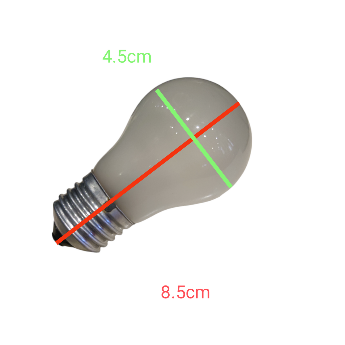 Irisram incandescent Battery Lamp 12V 25W E27 bulb with 8.5 cm length and 4.5 cm diameter