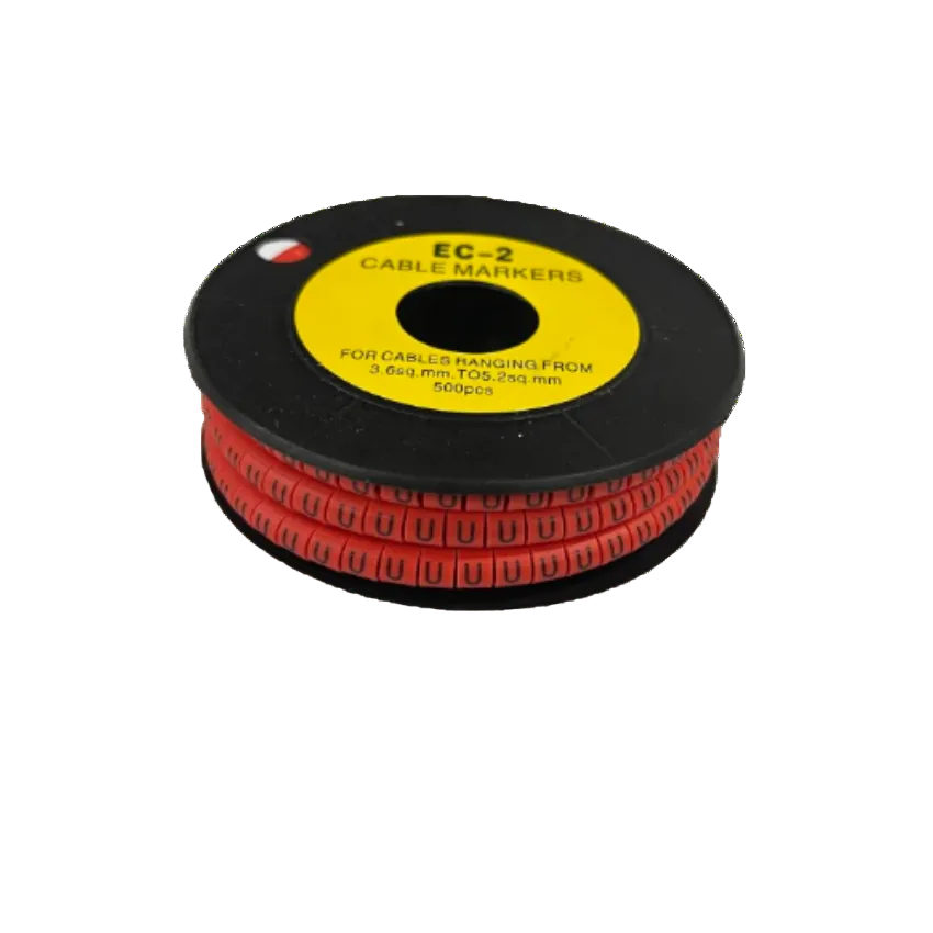 Grippes 500pcs Cable Marker Red - U for organizing and identifying cables easily