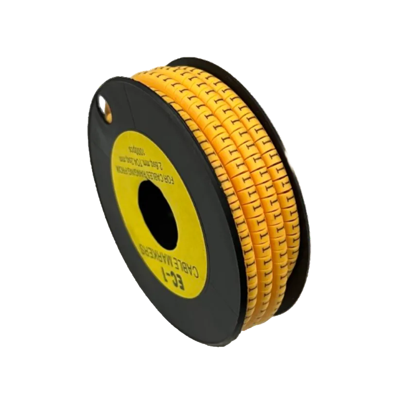 Spool of yellow Cable "I" Marker 2.6mm to 4.2mm Yellow strips for labeling cables and wire harnesses