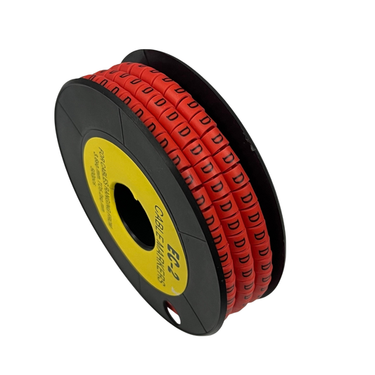Grippes 500pcs Cable Marker - D on a roll for organized cable management and labeling