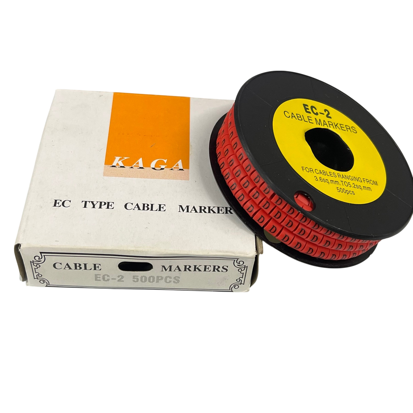 Grippes EC-2 500pcs Cable Marker with Red and Black Design for Effective Cable Management