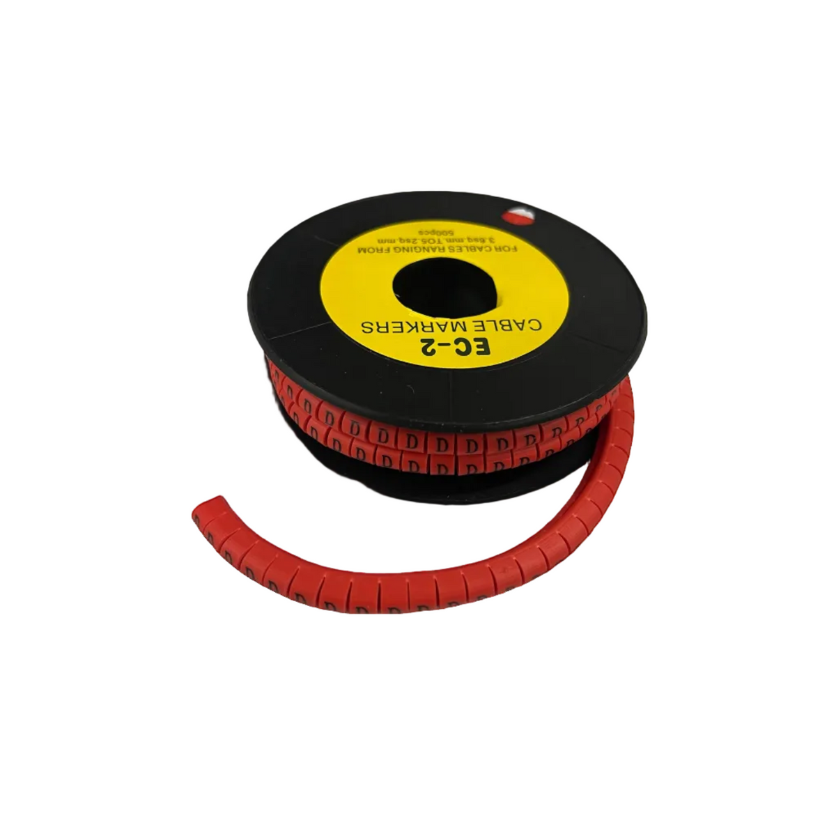 Grippes 500pcs Cable Marker - D on a spool for easy cable organization and identification
