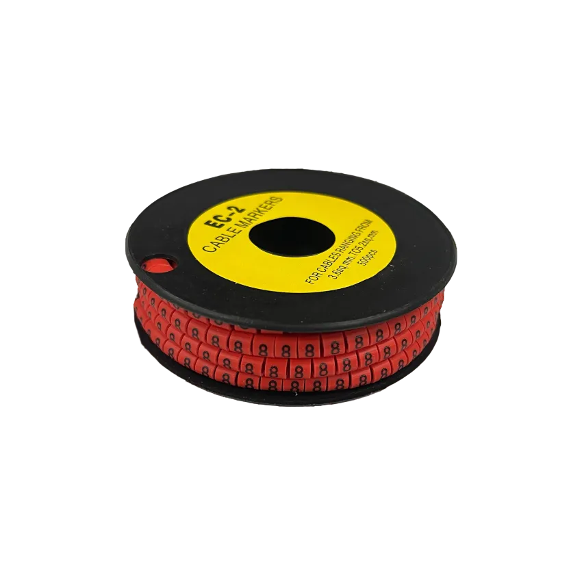 500pcs Cable Marker Red - 8 for organizing and labeling cables easily and efficiently