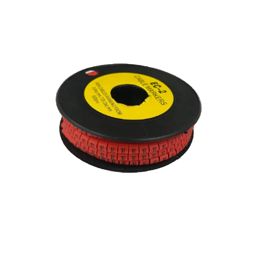 500pcs Cable Marker Red - E for effective cable management and organization