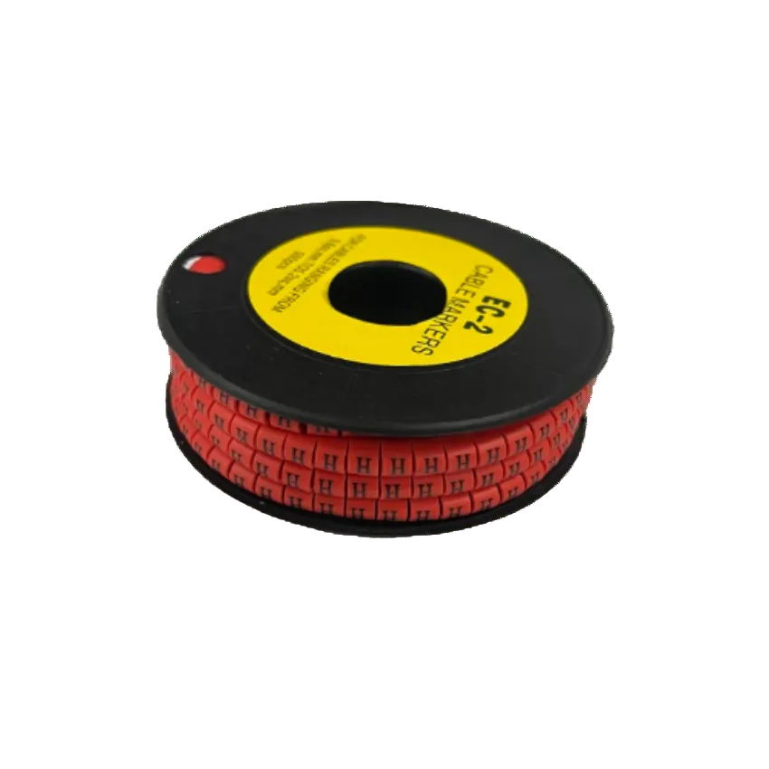 500pcs Cable Marker Red - H on a spool for organizing and identifying cables easily