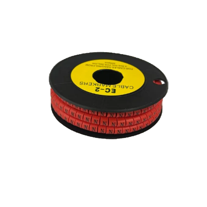 500pcs Cable Marker Red - N on a spool for organized and efficient cable management