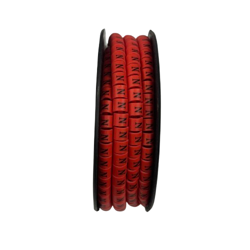 500pcs Cable Marker Red - N for organizing and identifying cables easily in any setup