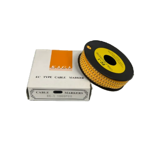 Yellow numbered cable marker spool and box for cable management 1000pcs from China Cable Marker 2 Yellow