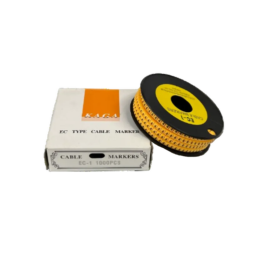 Cable Marker 4 Yellow spool with EC type numbered cable markers 1000pcs for wire identification
