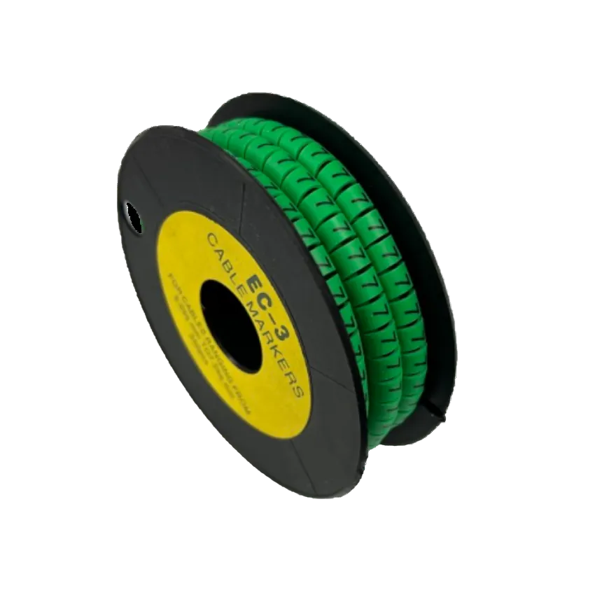 Spool of green numeric spiral cable markers on reel for organization Cable Marker 5 Green from China vendor